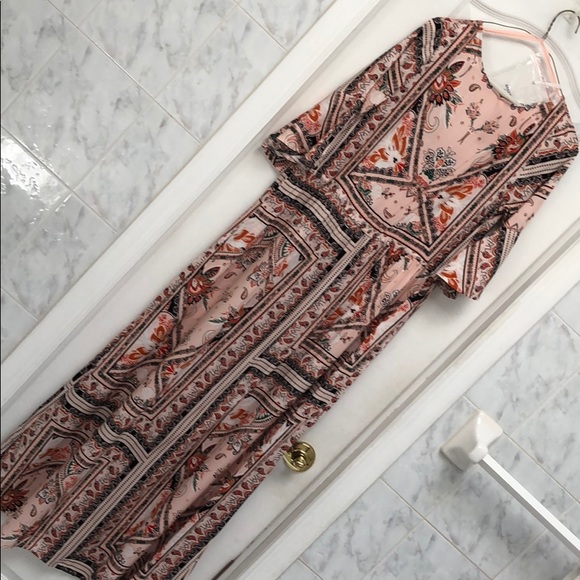 PINK MULTI PRINT MAXI BOHO DRESS - Picture 8 of 8